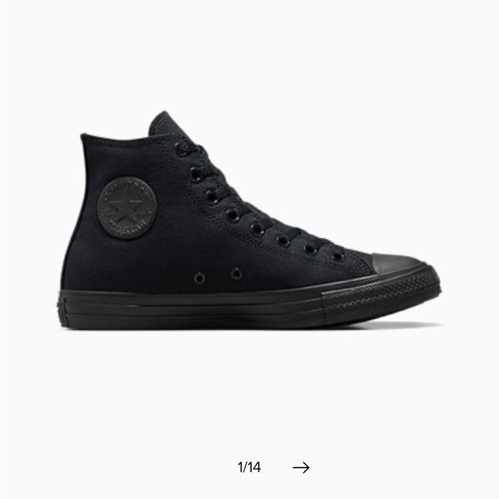 All Black Hightop Converse